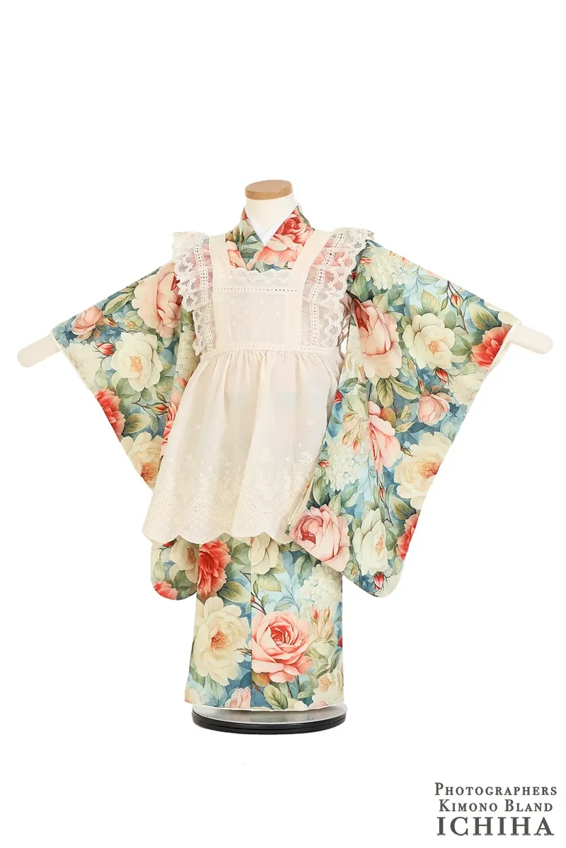 ３歳帯・レース被布・つけ襟・3歳七五三着物レンタル